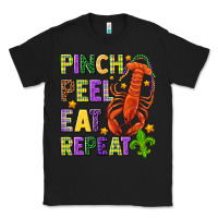 Black Pinch peel eat repeat crawfish Classic Tee - HowdyJamesFarm