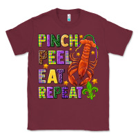 Burgundy Pinch peel eat repeat crawfish Classic Tee - HowdyJamesFarm