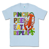 Dusty Blue Pinch peel eat repeat crawfish Classic Tee - HowdyJamesFarm