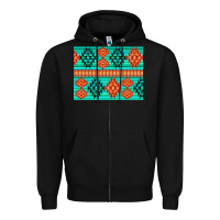 Black aztec pattern background 3200x2400 Zipper Hoodie - AdoDesignShop