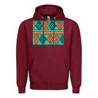 Burgundy aztec pattern background 3200x2400 Zipper Hoodie - AdoDesignShop