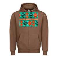 Chestnut aztec pattern background 3200x2400 Zipper Hoodie - AdoDesignShop