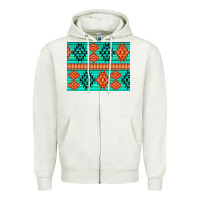 Oatmeal Heather aztec pattern background 3200x2400 Zipper Hoodie - AdoDesignShop