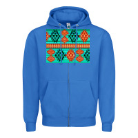 True Royal aztec pattern background 3200x2400 Zipper Hoodie - AdoDesignShop