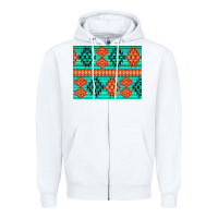White aztec pattern background 3200x2400 Zipper Hoodie - AdoDesignShop