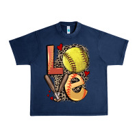 Navy love softball Urban Heavy Tee - FaDigitalArtStudio