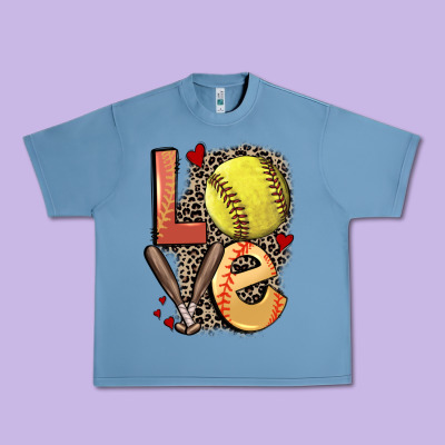 Love Softball Urban Heavy Tee Designed By Fadigitalartstudio