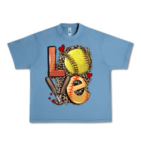 Pebble Blue love softball Urban Heavy Tee - FaDigitalArtStudio