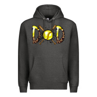 Charcoal Heather dad softball Premium Hoodie - RacoonDesign