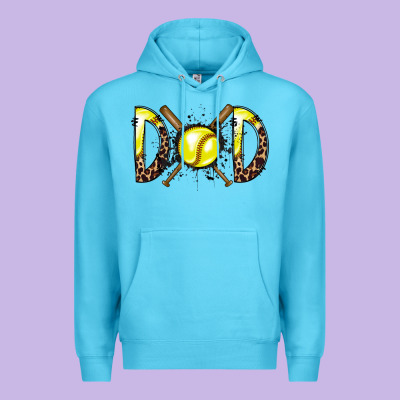 Dad Softball Premium Hoodie Designed By Racoondesign