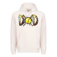 Pale Pink dad softball Premium Hoodie - RacoonDesign