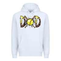 White dad softball Premium Hoodie - RacoonDesign