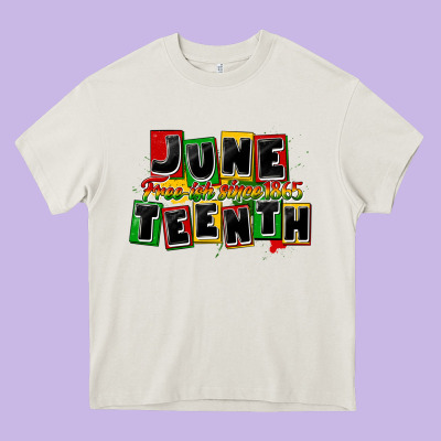 Juneteenth Freeish Since 1865 Heavy Core Tee Designed By Cowgirlartshop
