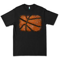 Black Basketball leopard glitter background Premium Tee - HowdyJamesFarm