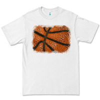 White Basketball leopard glitter background Premium Tee - HowdyJamesFarm