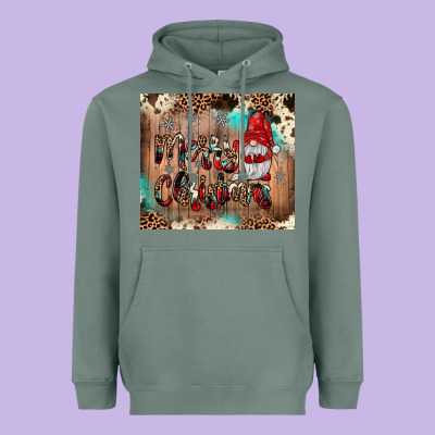 Merry Christmas Gnome Heavyweight Hoodie Designed By Jahusdesignshop
