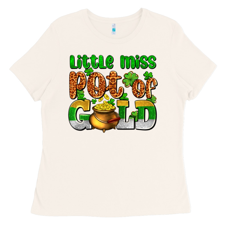 St. Patrick's Little Miss Pot Of Gold Ladies Tee by OliviaCreatesArt | Teevron