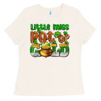 Bone St. Patrick's little miss pot of gold Ladies Tee - OliviaCreatesArt