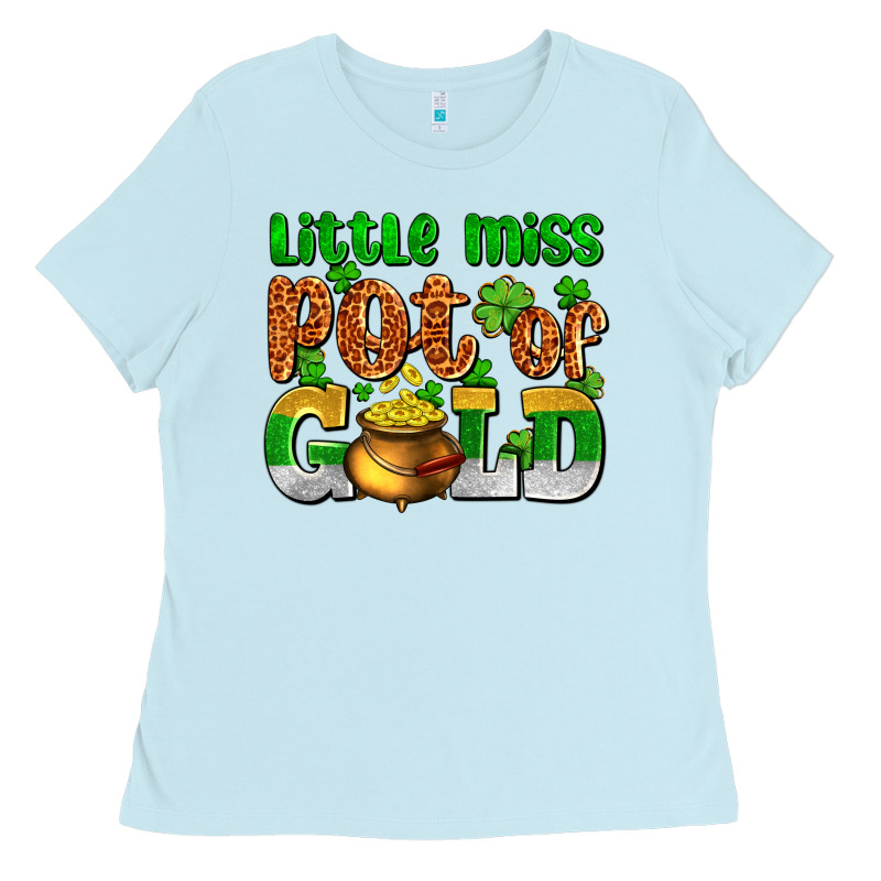 St. Patrick's Little Miss Pot Of Gold Ladies Tee by OliviaCreatesArt | Teevron