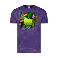 Cloud Purple St. Patrick's Day Tennis Vintage Tee - FaDigitalArtStudio