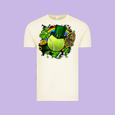 St. Patrick's Day Tennis Vintage Tee Designed By Fadigitalartstudio