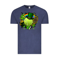 Vintage Denim St. Patrick's Day Tennis Vintage Tee - FaDigitalArtStudio