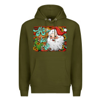 Army Green ho ho ho santa claus Premium Hoodie - Jasminsmagicworld