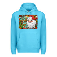 Ocean Blue ho ho ho santa claus Premium Hoodie - Jasminsmagicworld