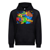 Black my child is non verbal but her mama aint afro hand rana Urban Hoodie - RanaPortraitStore