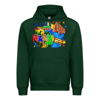 Forest Green my child is non verbal but her mama aint afro hand rana Urban Hoodie - RanaPortraitStore