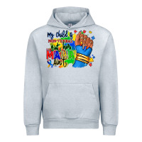 Heather Grey my child is non verbal but her mama aint afro hand rana Urban Hoodie - RanaPortraitStore
