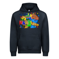 Navy my child is non verbal but her mama aint afro hand rana Urban Hoodie - RanaPortraitStore