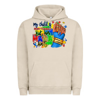 Pigment French Oak my child is non verbal but her mama aint afro hand rana Urban Hoodie - RanaPortraitStore