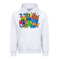 White my child is non verbal but her mama aint afro hand rana Urban Hoodie - RanaPortraitStore