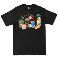 Black Baseball coffee cups Premium Tee - HowdyJamesFarm
