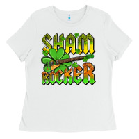 St. Patrick’s Day Sham Rocker With Guitar Ladies Tee | Teevron