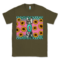Army Green Mom sunflower glitter Classic Tee - CowGirlArtShop