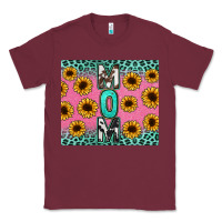 Burgundy Mom sunflower glitter Classic Tee - CowGirlArtShop