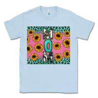 Dusty Blue Mom sunflower glitter Classic Tee - CowGirlArtShop