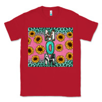 Red Mom sunflower glitter Classic Tee - CowGirlArtShop