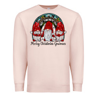 Pale Pink merry Christmas Gnomes Rainbow Premium Sweatshirt - JahusDesignShop