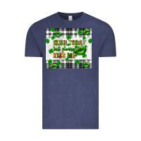 Vintage Denim Irish today but please kiss me st. patricks day Vintage Tee - FaDigitalArtStudio