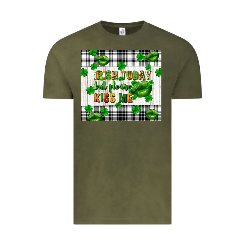 Irish Today But Please Kiss Me St. Patricks Day Vintage Tee by FaDigitalArtStudio | Teevron