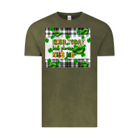 Vintage Olive Irish today but please kiss me st. patricks day Vintage Tee - FaDigitalArtStudio