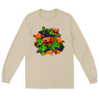 Mushroom halloween pumpkin patch Long Sleeve Tee - BundleAndBundleShop