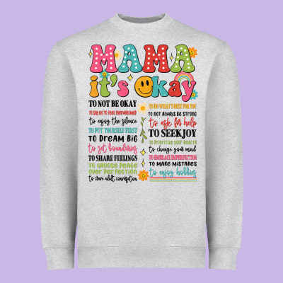 Mama Its Okay Heavyweight Sweatshirt Designed By Jahusdesignshop