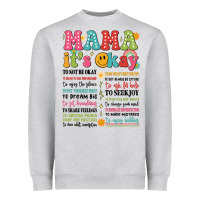 Heather Grey mama its okay Heavyweight Sweatshirt - JahusDesignShop
