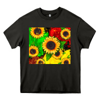Asphalt juneteenth sunflowers Heavy Core Tee - CowGirlArtShop