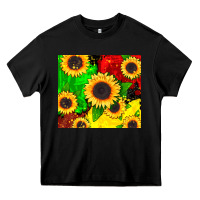 Black juneteenth sunflowers Heavy Core Tee - CowGirlArtShop