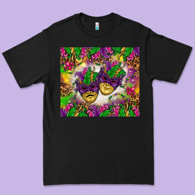 Mardi Gras Masks Tumbler Premium Tee Designed By Howdyjamesfarm
